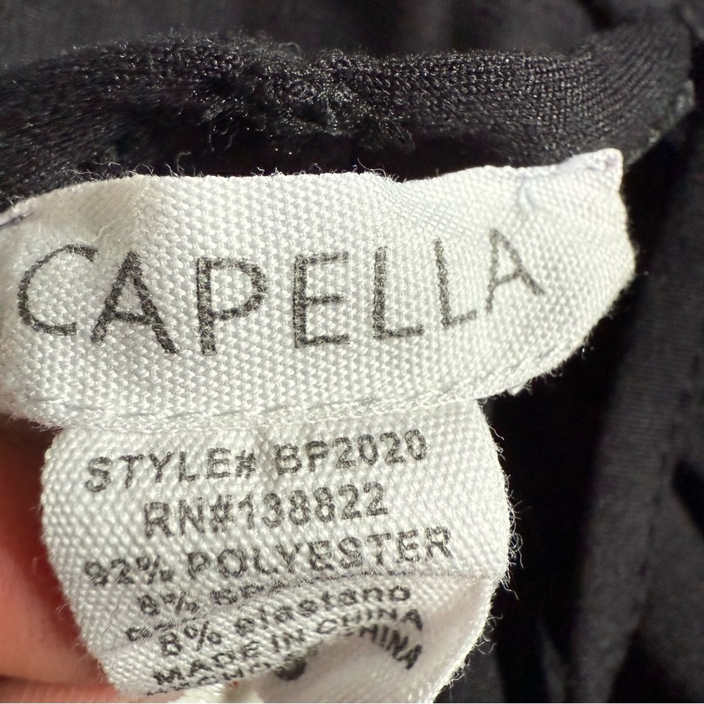NWOT CAPELLA BLACK BODYCON CAMI JUMPSUIT / ONESIE WITH SCOOP NECK AND LOW BACK - Picture 9 of 10